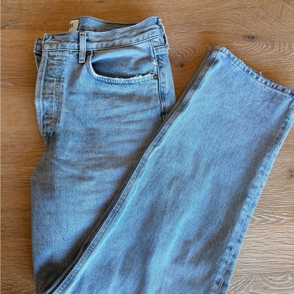 Agolde Fran Low-Slung Straight Jeans - Picture 6 of 8